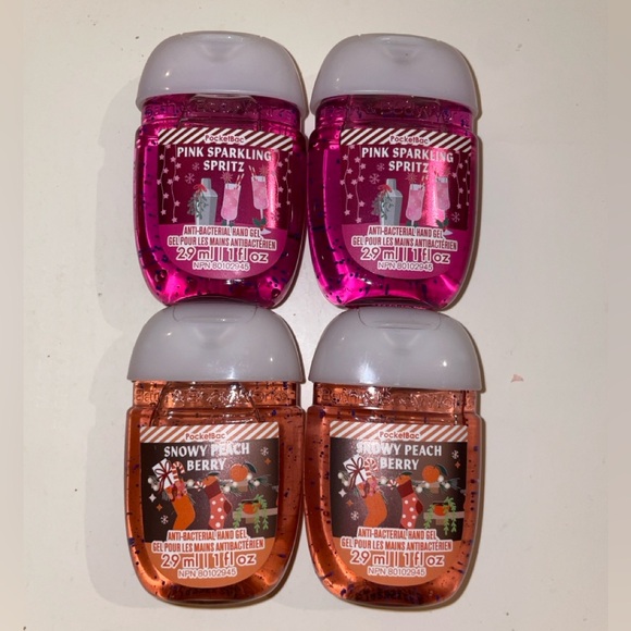 Bath & Body Works Pink Sparkling Spritz & Snowy Peach Berry Hand Sanitizer Gel - Picture 1 of 6